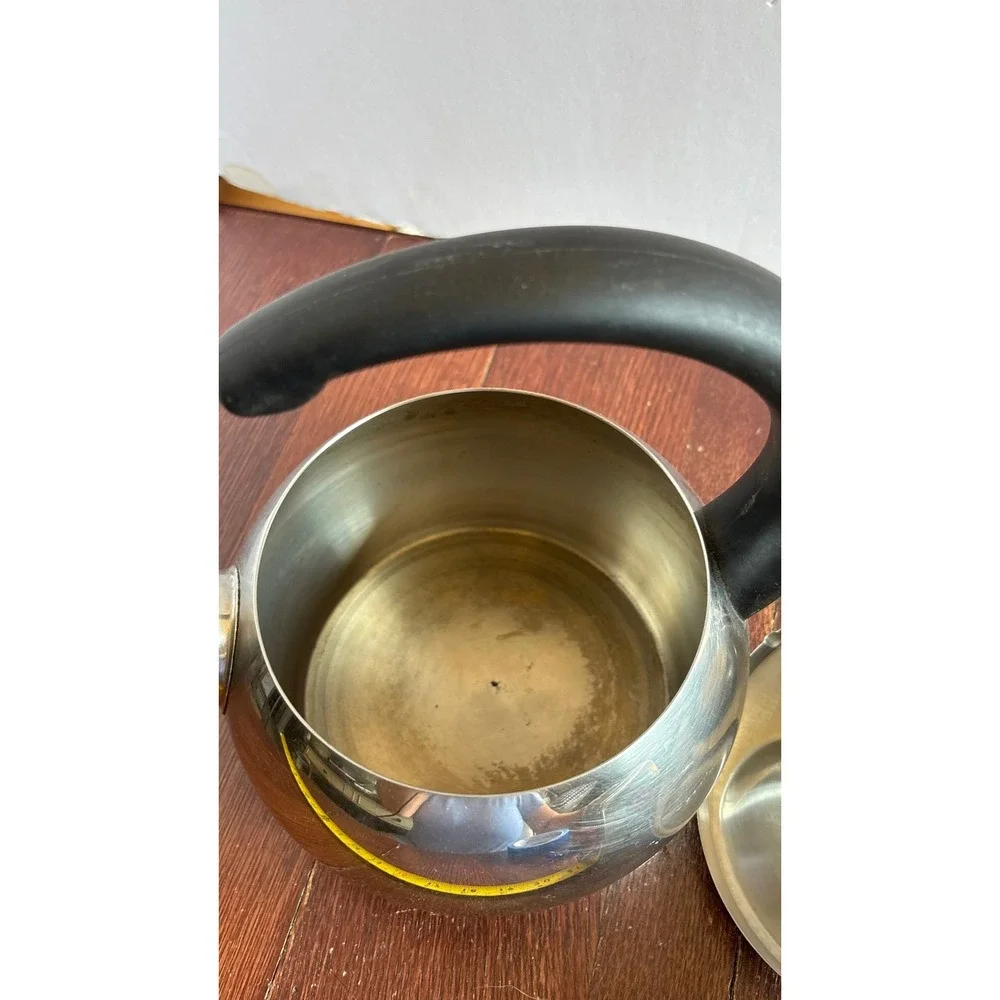 Michael Graves Design Stainless Steel Tea Kettle 2L Stovetop Silver Black MCM